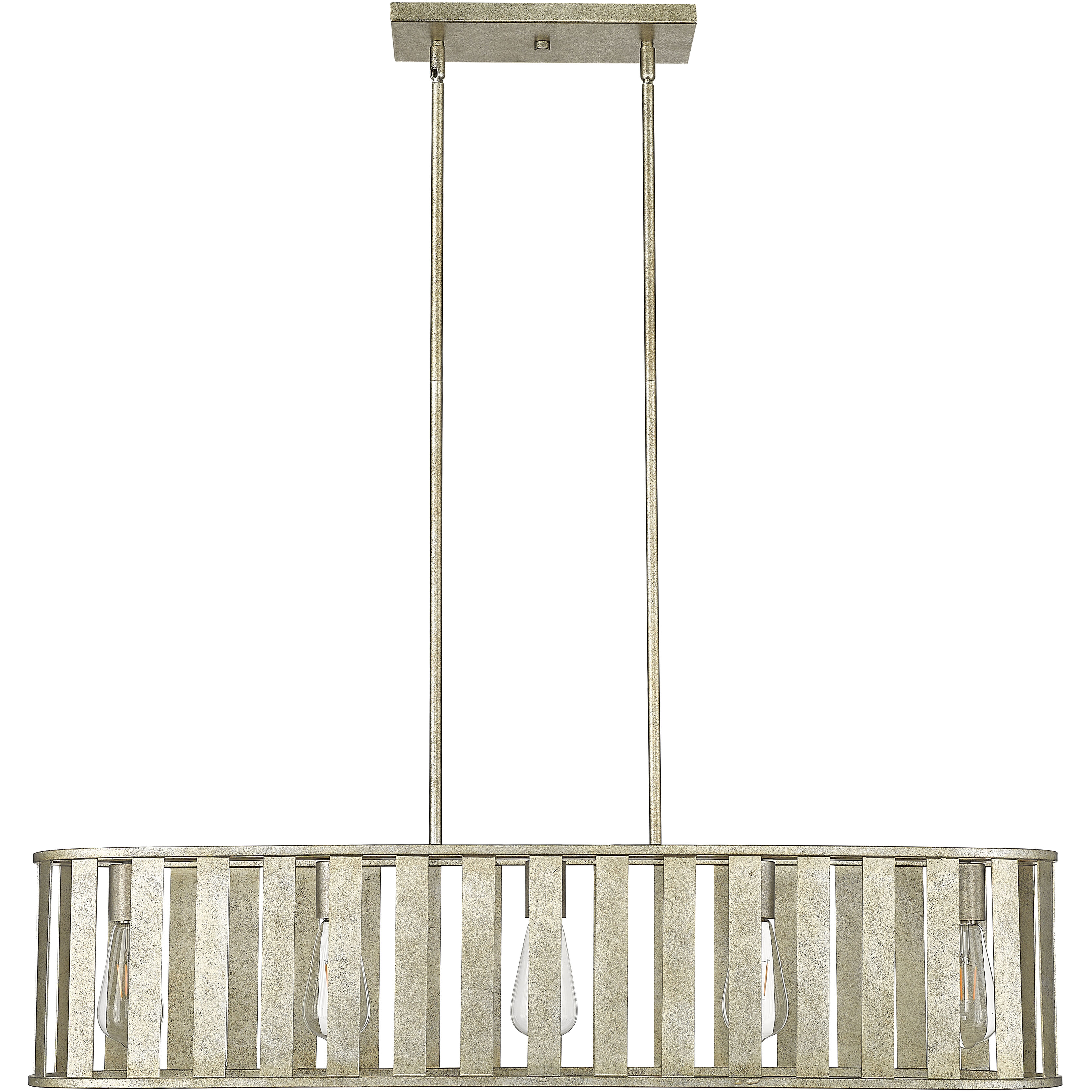 Stella 5 Light 38.63 inch Antique Silver Chandelier Ceiling Light